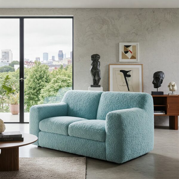 Sofá Cubik Esponjoso Celeste